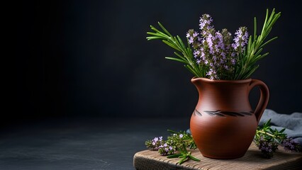 St brigid's day floral arrangement with lavender and greenery in terracotta pot celebrating irish tradition and heritage