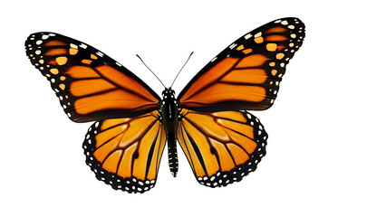 Naklejka premium Monarch Butterfly with Open Wings Isolated
