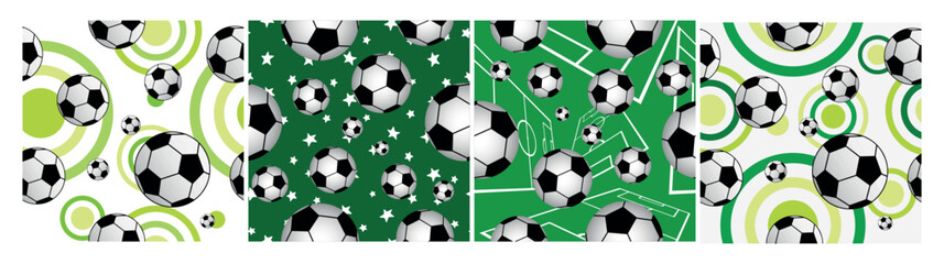 pattern with soccer balls.