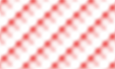 Abstract Red Halftone Organic Flow Seamless Dotted Pattern
