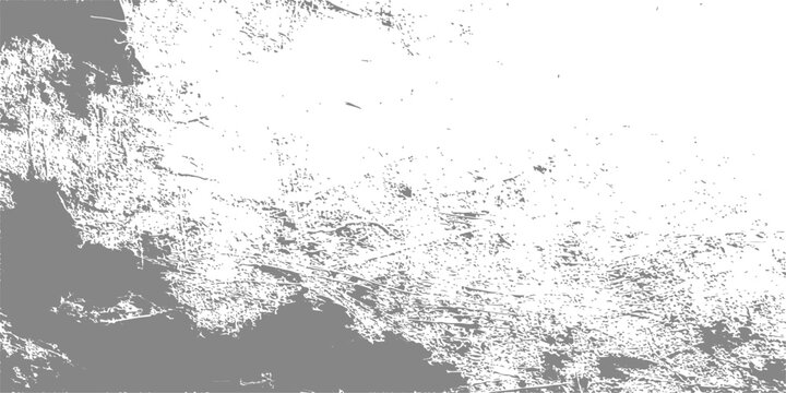 A vintage black and white abstract grunge background featuring an old ink splatter texture with a dirty paint splash border and floral silhouette design on a grungy paper backdrop