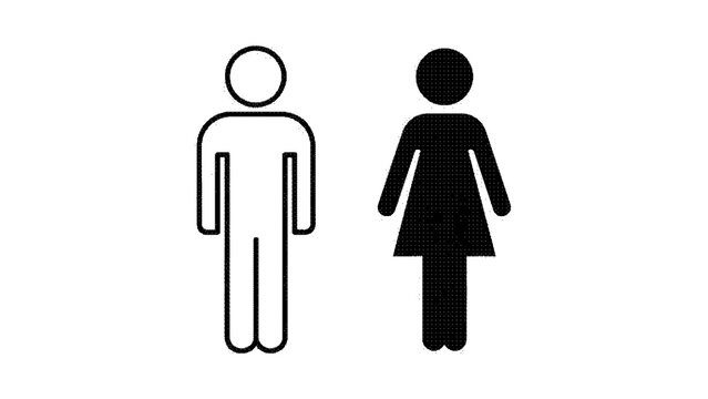 Black male and female icon