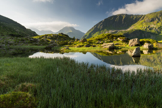 namenloser Bergsee, Hornfeldspitze, Nageleck, Naturpark S&ouml;lkt&auml;ler, Steiermark, &Ouml;sterreich