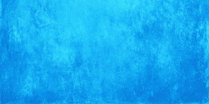A textured blue grunge background features a vintage paint pattern on a rough aged paper material with light watercolor art effects and a dirty old wall surface design