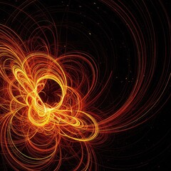 A vibrant and energetic abstract background featuring chaotic swirling lines, strong visual distortion, and dramatic flowing light effects ,light ,complex ,modern