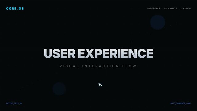 Modern Abstract User Interface Click Interaction and Digital Cursor Animation 4K Seamless Loop