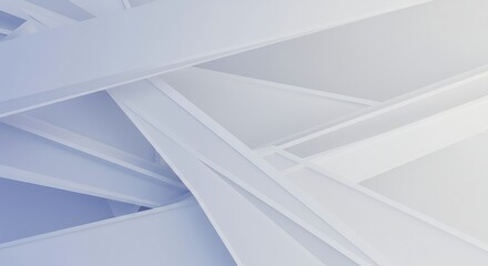 Obraz premium Abstract background showing fractured white space and geometric shards creating a stark minimalist design structure ,modern ,template ,void