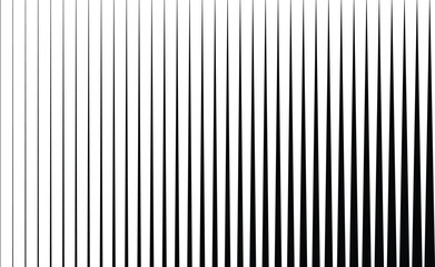 Obraz premium Black and white vertical stripes create a dynamic geometric pattern with a gradient effect.