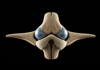 Obraz premium Detailed anatomical study of the major ball and socket joint responsible for extensive rotational movement and carrying heavy physical loads ,medical ,inflammation ,health