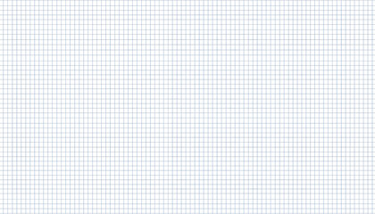 Blue lined paper with evenly spaced grid isolated on a transparent background