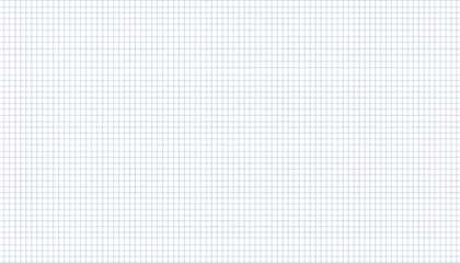 Blue lined paper with evenly spaced grid isolated on a transparent background