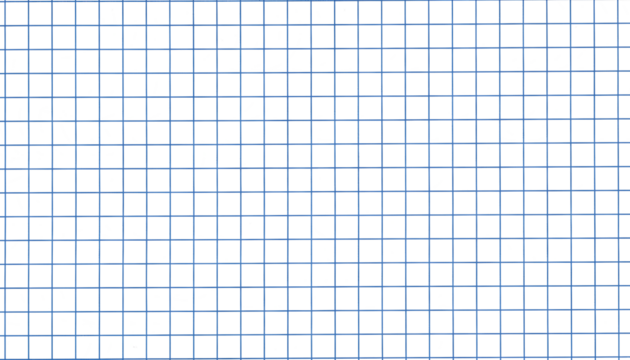 Blue grid lined paper close up isolated on a transparent background - Powered by Adobe