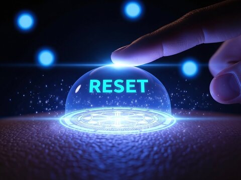 Pressing the reset button