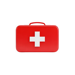 Obraz premium First aid kit box with red cross symbol