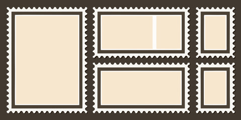 Fototapeta premium various rectangular frames with decorative borders arranged in a grid pattern