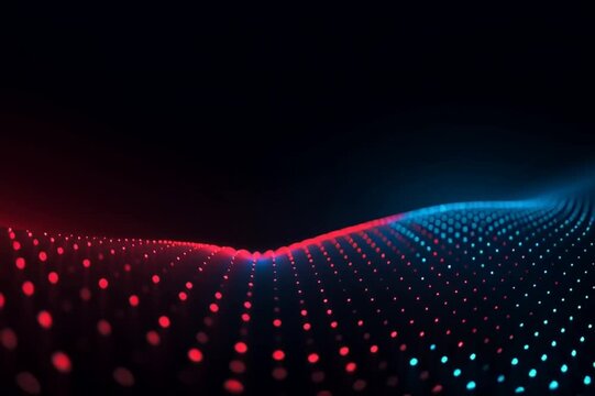abstract blue and red gradient background with glowing light lines for technology and digital data transfer concepts a large string of dots or cables on a dark backdrop Generative AI