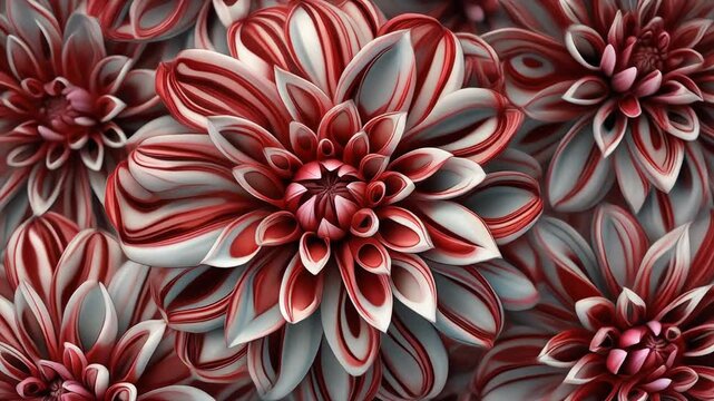 Marble Texture Blossoms with Stone Floral Surface