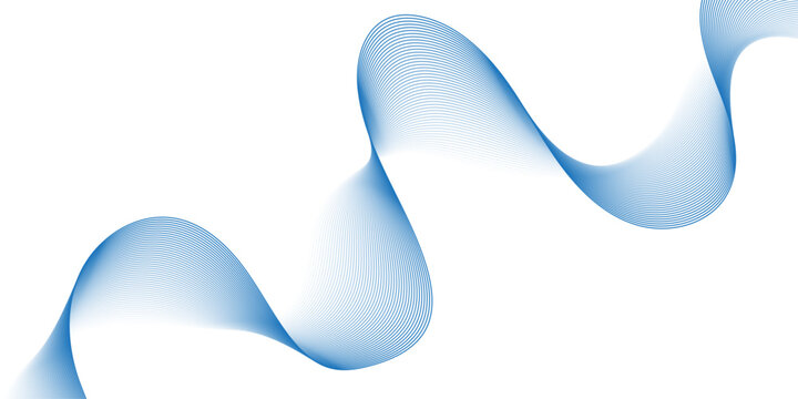 Vector gradient bule and white flow smooth wave energy stripe business liner texture design. abstract sound make white wave the focal element. white transparent giving it depth and a sense background