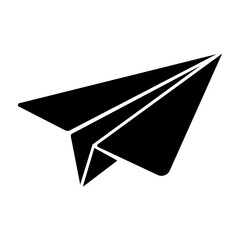 Paper plane icon isolated on transparent background