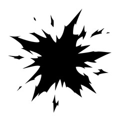 爆発の衝撃のシルエット素材