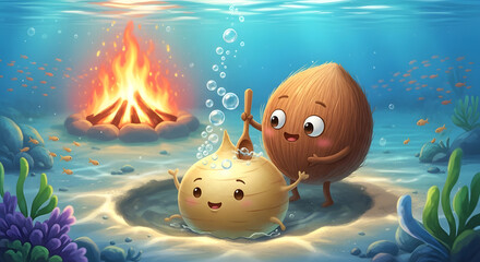 Coconut & Jicama Underwater