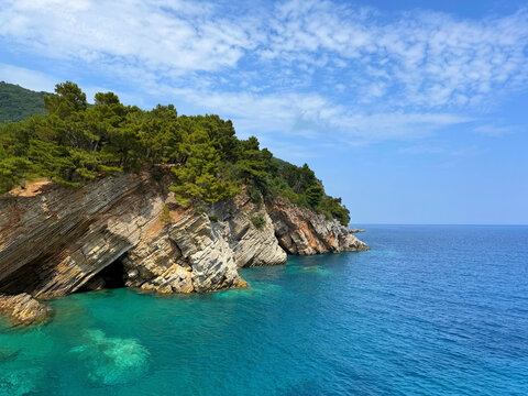 Scenic rocks in Adriatic sea.