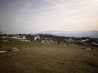 Panorama dal monte San Vicino nelle Marche