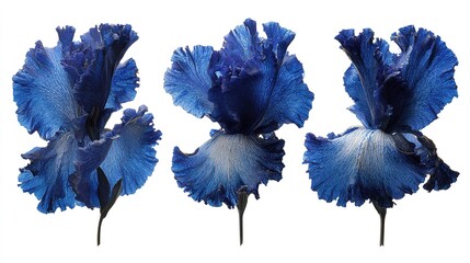 Blue flowers growing together in a garden during daytime