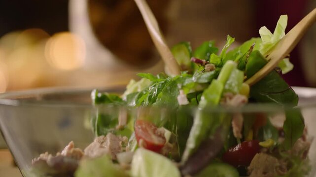 slow motion red cabbage cutting 