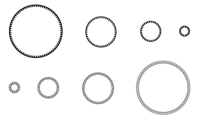 rubber tooth belt icon set vector illustration isolated on white background.