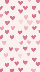 Bold Red Hand Drawn Hearts Seamless Pattern 18