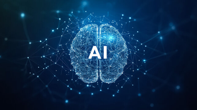 Artificial Intelligence Brain Visualization Concept 10 - Powered by Adobe