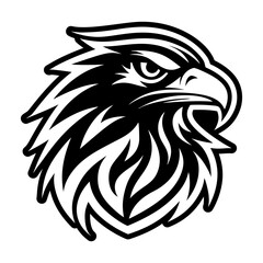 Fototapeta premium Glyph icon showing a hawk logo