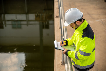 Engineer Monitoring Facility Condition During Industrial Inspection