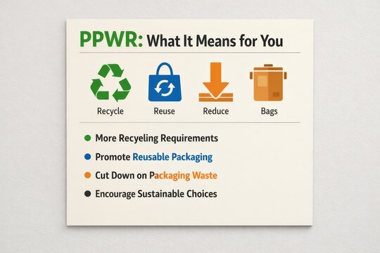 PPWR Poster Explaining Recycling and Packaging Goals