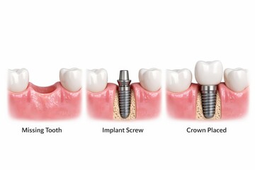 Dental Implant Procedure from Missing Tooth to Crown Placement