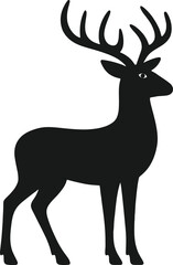 Fototapeta premium Deer Silhouette Artwork for printing, designing