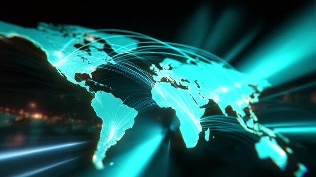 A Captivating Glimpse of Global Connectivity: This dynamic representation illustrates the intricate web of international links spanning continents, highlighting the flow of data, communication, and