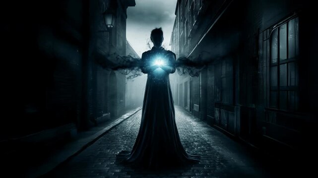 A witch shooting out plasma