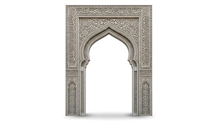 Ornate Islamic Archway with Arabic Calligraphy and Geometric Patterns