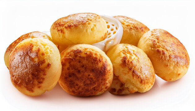 Porcao De Mini Pao De Queijo Isolado Em Fundo Transparente