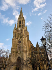 Fototapeta premium Cathedral of the Good Shepherd, the largest religious building in San Sebastian, Basque Country