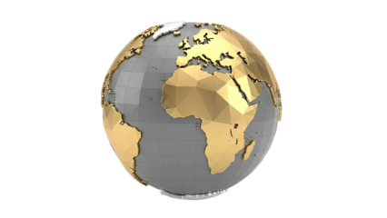 Golden Globe with Continents