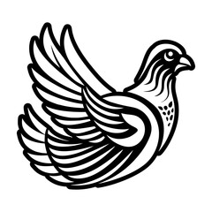 Fototapeta premium Glyph style icon showing a pigeon logo