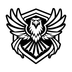 Fototapeta premium Filled style icon showing an aquila bird