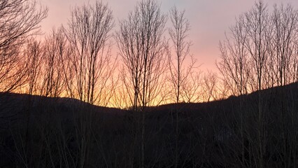 sunset in the mountains