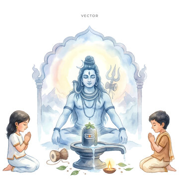 happy maha shivratri festival celebration background.