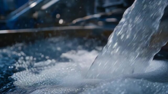 Equipment in action releases water through a powerful jet, using controlled pressure to achieve deep cleaning and efficient maintenance outcomes. cinematic color correction, natural uneven lighting