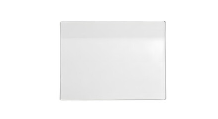Fototapeta premium Simple blank white rectangle mockup template with subtle shading, ideal for product display on transparent background