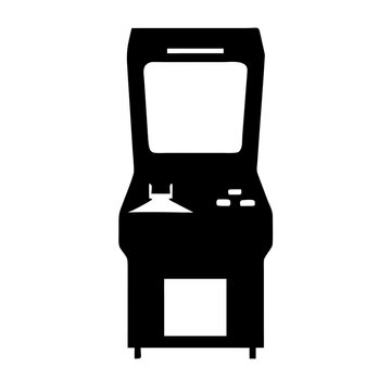 Classic arcade machine silhouette